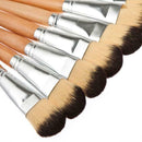 5pcs Makeup Cosmetic Blush Brush Eyebrow Foundation Powder Brushes Wood