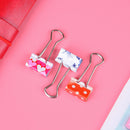 24pcs Cute Colorful Metal Binder Clips File Paper Clip Office Supplies 19mm 3C