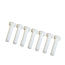 50pcs M5x25mm Plastic Screws Head Cap Hex Bolts Hexagonal Screws White
