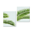 2x Palm Tree Leaves Canvas Posters Minimalist Painting Wall Background Decor