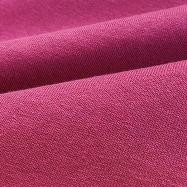 Summer Half Sleeve Long T-shirt Candy Color Loose Women Tops (Rose Red M)
