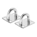 2x M10 Pad Eye Plate Stainless Hook Marine Deck Hinge Hardware Staple 6x4.5cm