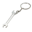 Wrench Shaped Pendant Metal Keychain Key Chain Ring P2T6