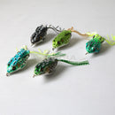 5 Pcs Toad Soft Plastic Hollow Fishing Lure Crankbait Hooks Bass Bait Frog Gw