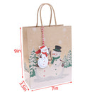 6Pcs Christmas Gift Bags Santa Kraft Paper Bag with Handle Christmas DecorB Hn