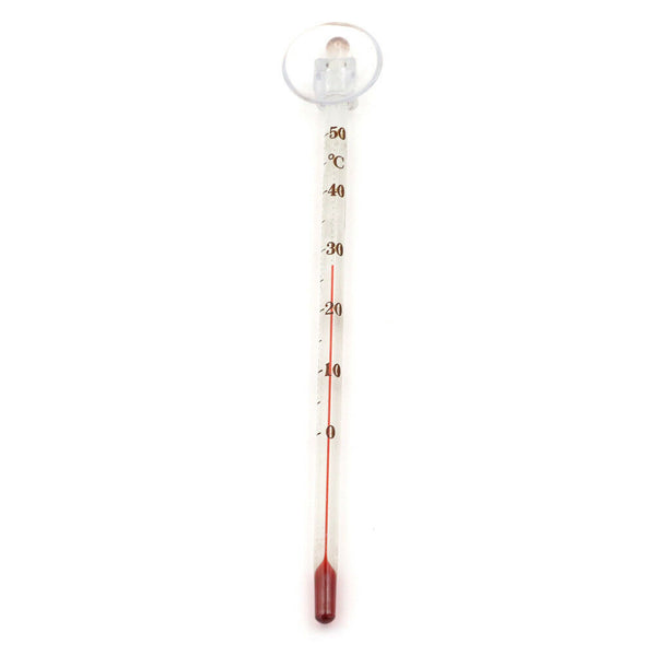 Aquarium Submersible Glass Thermometer with Suction Hydrometer Fish Tank tool BX