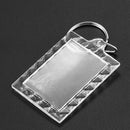 Lot of 5 Pcs Keychain Ring DIY Rectangle Lace Blank Photo Frame 3.9x5cm U4J5