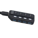 4-Port USB 3.0 Hub with Individual LED Power Switches