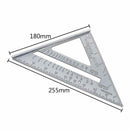 7" Aluminum Alloy Triangle Angle Protractor Speed Square Rafter Ruler Meter