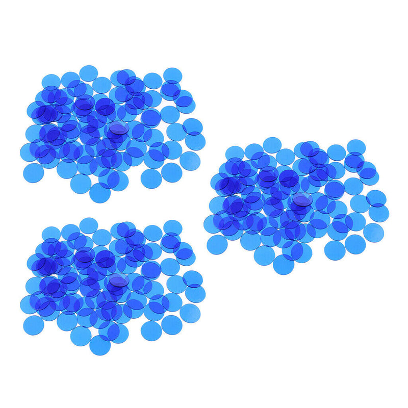 300 Pieces Professional Plastic Bingo Chips Transparent Counters Accessory