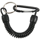 5X(Key ring, with carabiner and spiral cable, 13 cm, random color D6W3)