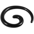 9 Pairs of Acrylic Spiral Taper Tunnel Ear Stretcher Expander Plugs---Black Q3A8