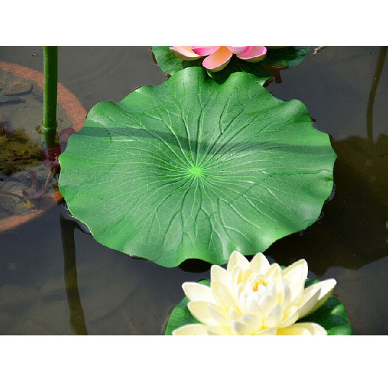 20x Artificial Simulation Lotus Leaf Pool Aquarium Fish Tank