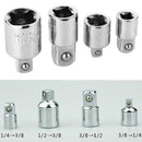 4pcs CR-V Ratchet Socket Adapter Converter Reducers Tool Kit 1/4" 3/8" 1/2"