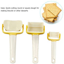 3pcs/Set Fondant Pastry Cutter Cookies Biscuit Mold Baking Roller Slice Kit