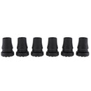 6pcs Rubber Trekking Pole Tips Cap Walking Stick Ferrule Non-slip Cane Cover