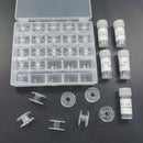 30Pcs Plastic Domestic Sewing Machine Bobbin Spools & 11/12/14/16/18 Sewing