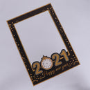 2021 Happy New Year Photo Booth Props Paper Photo Frame Xmas Decors For ParS Hn
