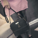 Women Fashion Crossbody Bag PU Plaid Deer Pendant Shoulder Bag(Black)