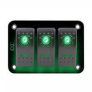 12V-24V-3-Gang-Toggle-Rocker-Switch-Panel-Green-LED-Light-On-Off-Car-Marine