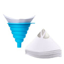 100 Pack 100-Mini Paint Strainers with 1 Pcs Silicone Funnel, Strainer Cone P4H7