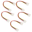 5Pack IDE 4Pin Male To Female Internal Computer Power Supply Connector Cable