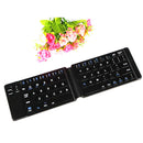 Sized Mini Foldable Bluetooth Keyboard for Tablet Smartphone (Black)