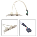 2 Ports USB 2.0 Female to 9 Pin Motherboard Header Cable Adapter for PC