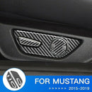 Carbon Fiber for Ford Mustang 2015-2019 Interior Seat Button Stickers Cover
