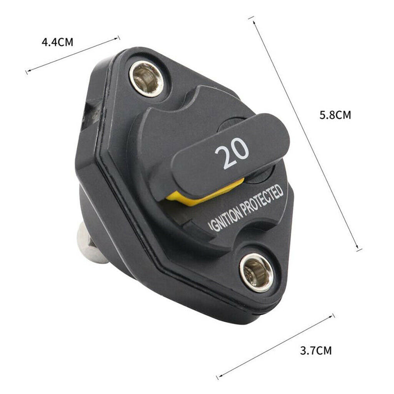 20A AMP Circuit Breaker Dual Battery Manual Reset IP67 W/proof 12V 32Volt