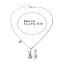 Women Men Fashion Pendant Rabbit Necklace Stainless Steel Geometric Gift Hip Hop