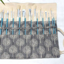 2x 20 Slot Canvas Wrap Roll up Paint Brushes Case Cosmetic Bag Storage Pouch