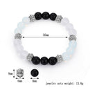 white crystal stone excellent jewelry black matte agate energy stone bracelet JR