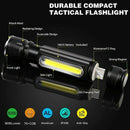 50000LM LED Flashlight Rechargeable Zoomable T6 COB Torch Side Magnet Work Light