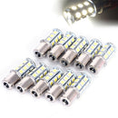 Car Auto S25 1156 BA15S P21W 18-LED SMD 5050 White Turn Signal Light Bulb Lam OZ
