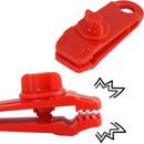 Heavy Duty Camping Tarp Clips Tent Awning Clamps Guyline Fastener Red Nylon