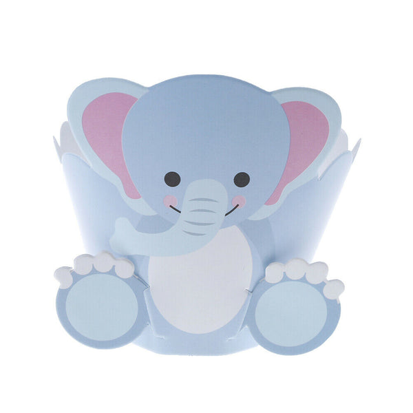 12pcs lion monkey zebra elephant wild animals cupcake wrappers party supplies3CX