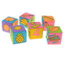 6pcs/Set Baby Soft Cloth Building Blocks Educational Toys Rattles Multicolor
