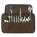 4 People Tableware Outdoor Cutlery Set Camping Barbecue Portable Stainless  X8X4