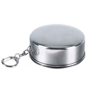 Big Stainless Steel Travel Portable Retractable Metal Wine Folding Cup