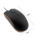 USB Wired Optical Mouse Desktop Laptop PC Ergonomics Office Mice (Black)