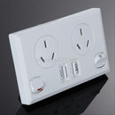 Dual USB Port Wall Socket Charger DC Power Receptacle Outlet Plate Panel AU Plug