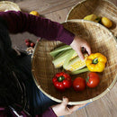 Storage Basket, Natural Handmade Bamboo Baskets Fruit and Vegetables Fruit