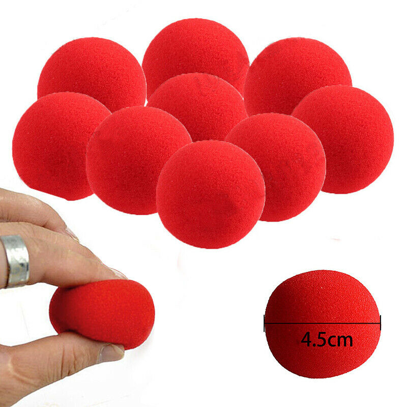 Soft-Sponge Red Balls Close-Up Magic Street Party Trick Magician Prop Ne JNH