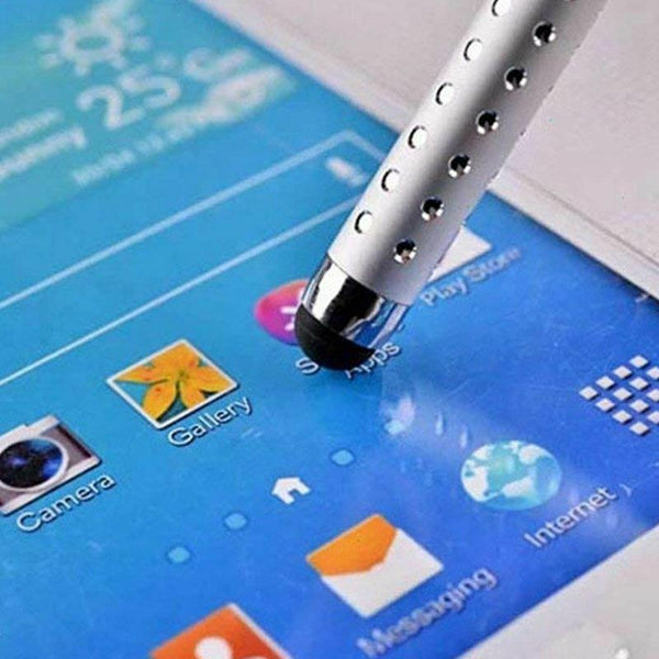 Retractable Stylus Pens Crystal Design x 10 - Suitable for Smartphones and  X4Y8