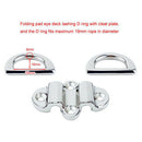 Folding Pad Eye Deck Lashing Ring ,Stainless Steel D Ring with Plate for Boat