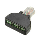 RJ45 Ethernet Male To 8 Pin AV Terminal Screw Converter Block Plug CCTV Accessor