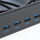 Optical Drive Bay 4 Ports USB 3.0 Hub Adapter with 20 Pin USB Header Cable, for