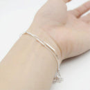 Square Bar 2 layer Hand Chain Bracelet & Bangle Fashion Jewelry For Women Lady