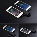 2 In 1 Mini Keychain LED Flashlight Emergency Mobile Power Bank with Dual Cable